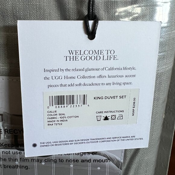 UGG 'Callie' King Duvet Set - new in package - Picture 7 of 7